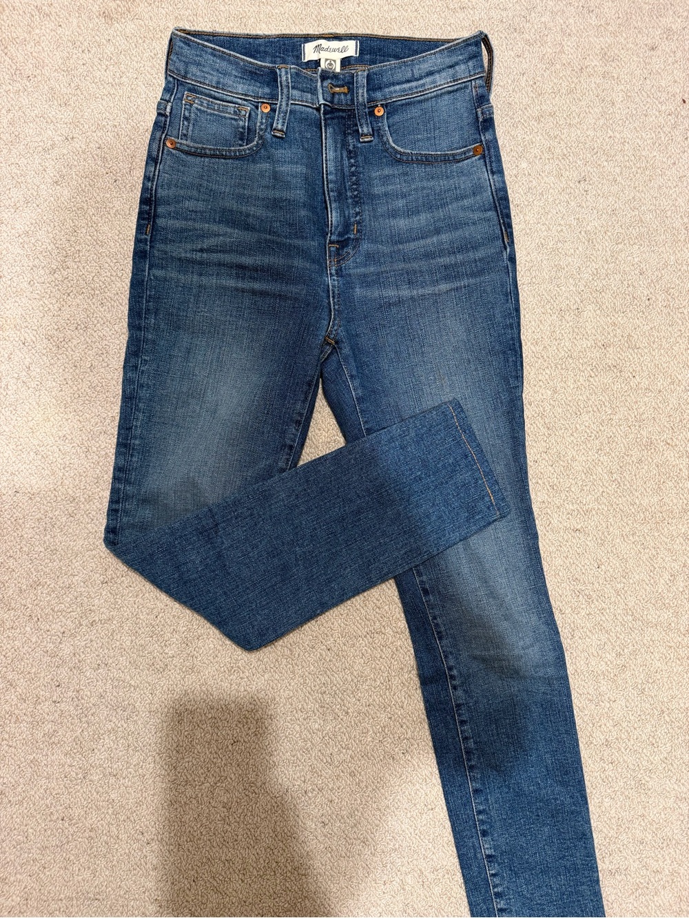 Madewell High-Rise Skinny Jeans in Medium Blue Wash